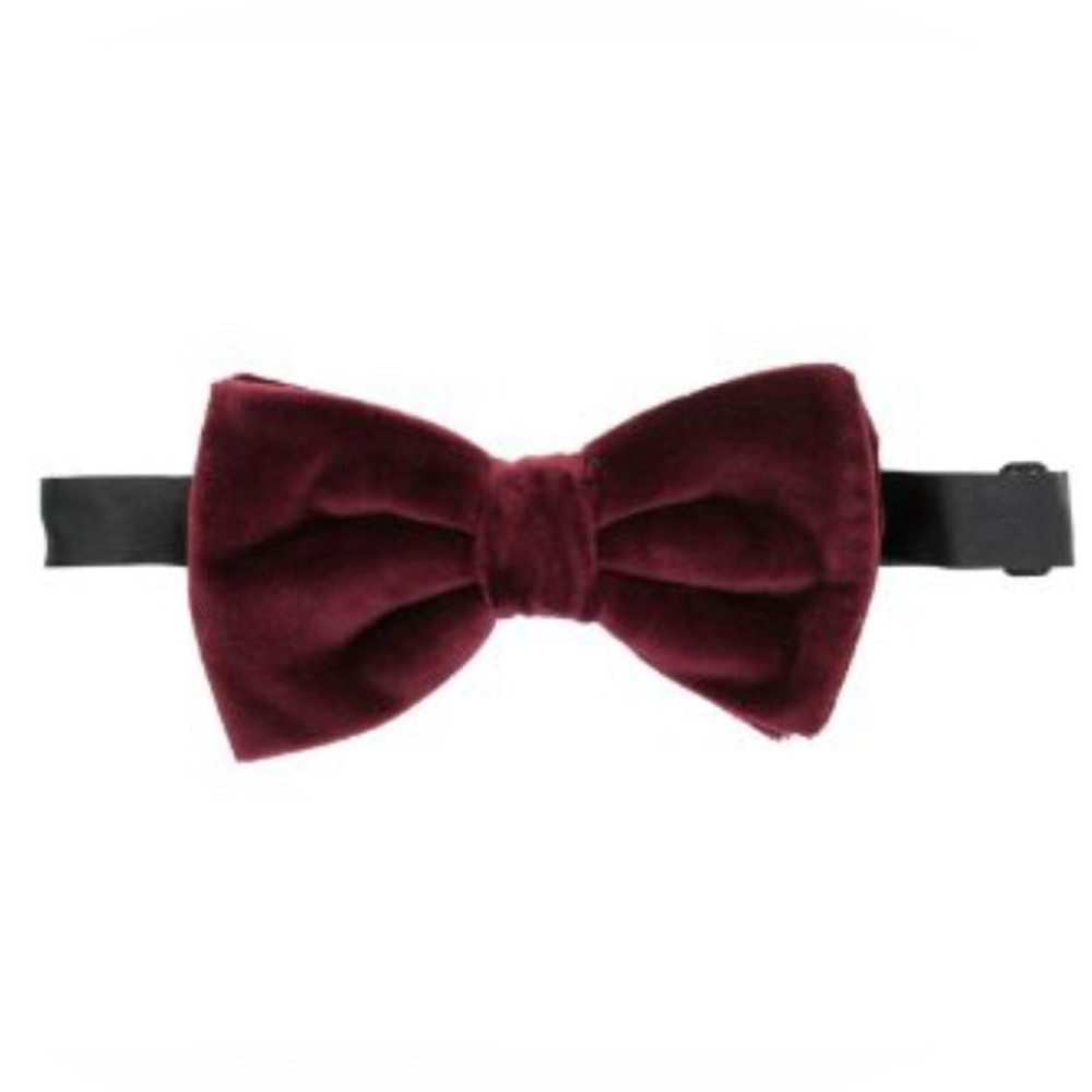 Dolce & Gabbana Velvet Bow Tie Marrone Viola
